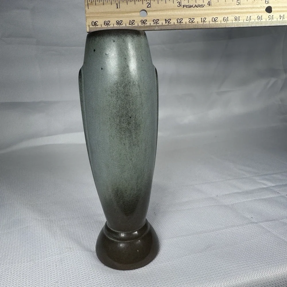 Frankoma Pottery Vase #43 Prairie Green Tall Bud Vase Vintage USA